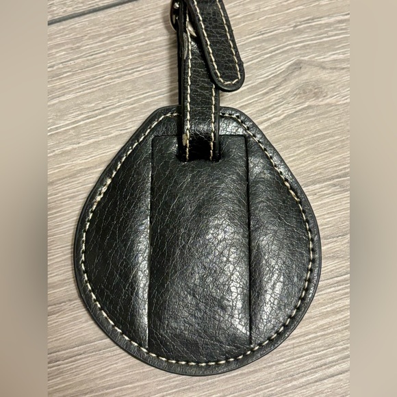 DANIER LEATHER Luggage Tags, Black. - Picture 5 of 8